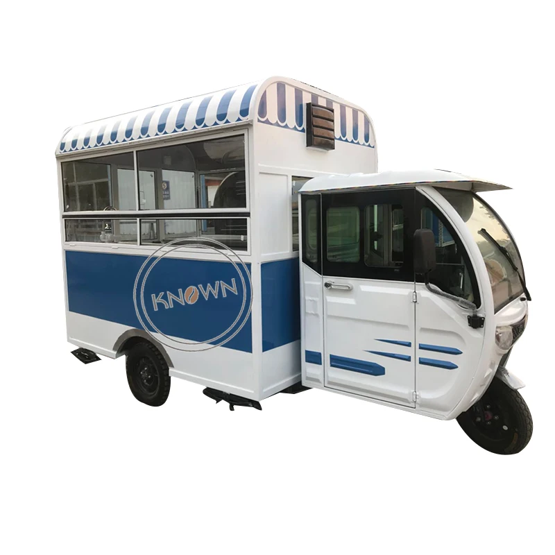 3 Wheels Electric Mobile Food Truck Ice Cream Food Tricycle Customized Street Food Cart For Sale