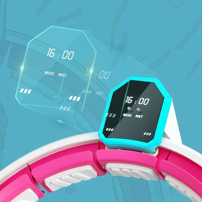 طوق هولا الصامت القابل للتعديل - طوق رياضي للتدليك قابل للفصل، معدات اللياقة البدنية لتنحيف البطن في صالة الألعاب الرياضية المنزلية وتخسيس الخصر #3