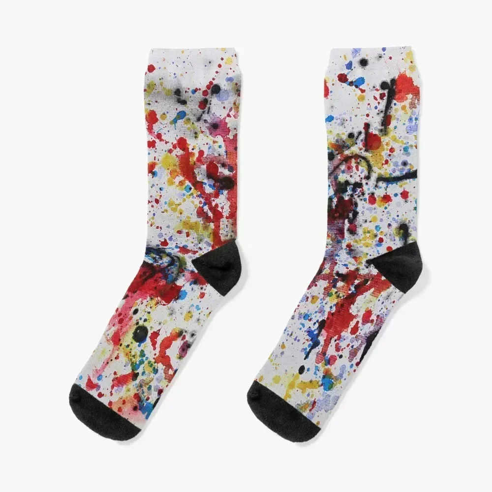 Waste Not Want Not Splatter Art Painting Socks Christmas Toe sports new in's Socks Man Women's