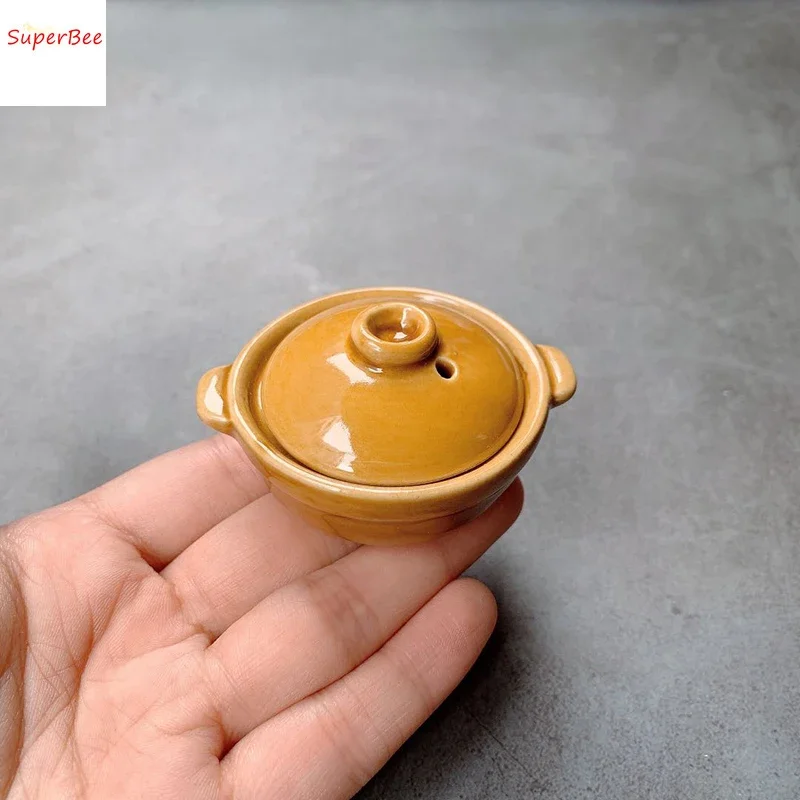 Poppenhuis miniatuur keukenartikelen mini keramische braadpan/kleine pot model voor poppenhuis keukenmeubilair decoratie accessoires