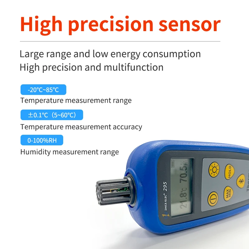 Wireless for  Industrial Temperature Hygrometer Humidity Meter Advanced Industrial Instrument with Sensitive Sensors
