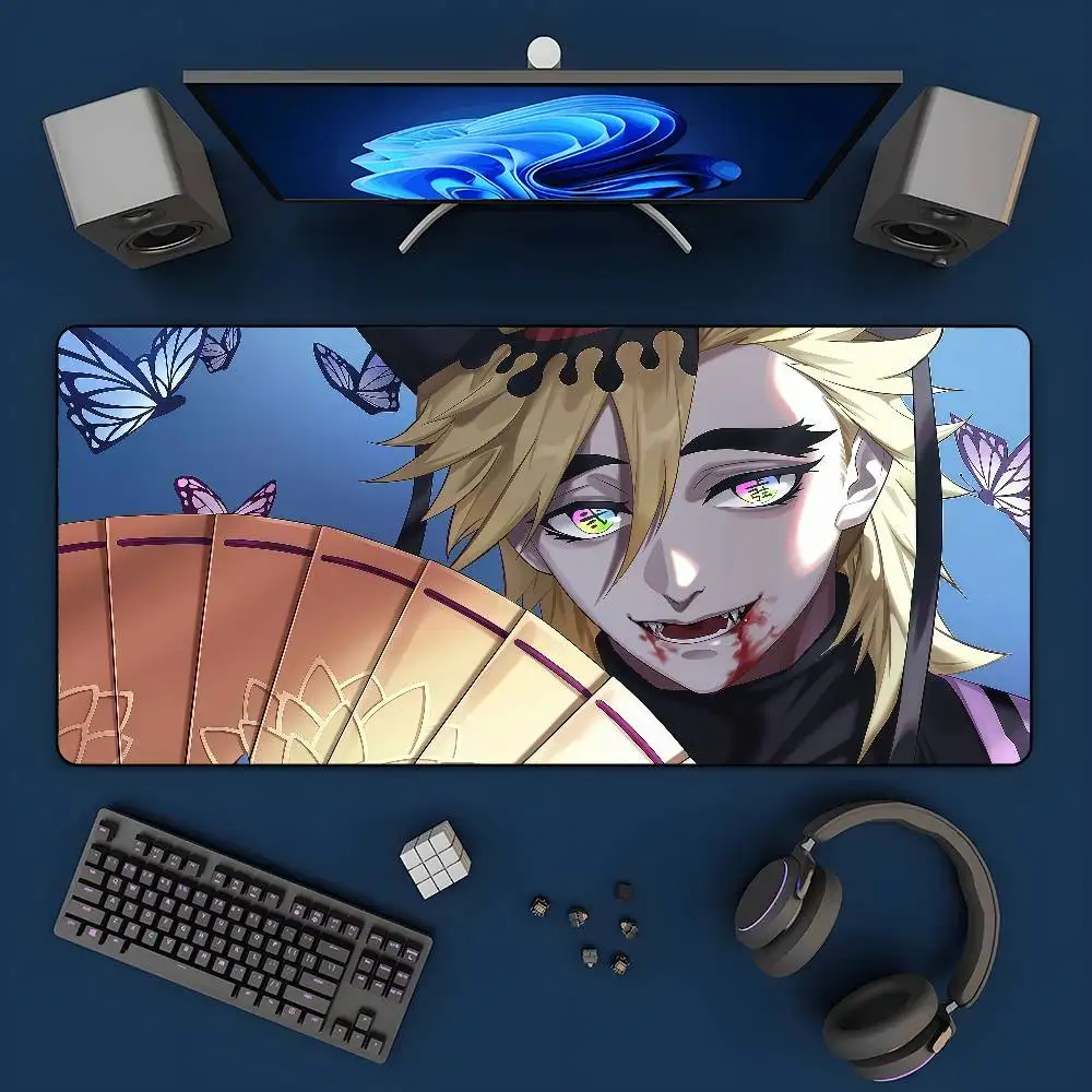 Demon Slayer Anime Characters Gaming Mouse Pad Large Rubber Keyboard Desk Mat With 2MM Stitched Edge Design