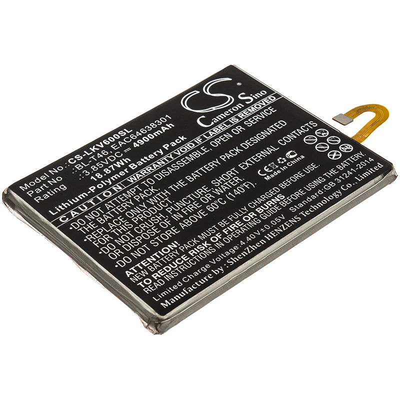 

CS Battery BL-T46 EAC64638301 for LG V60 LMV600VM ThinQ 5G V600VM LMV600TM2X LMV605N LMV600AM LMV600TML LMV600QM V600QM5 V600QM6