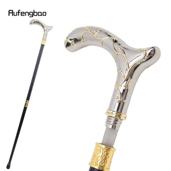 الذهبي الأبيض زهر البرقوق زهرة عصا للمشي مع لوحة مخفية الدفا...