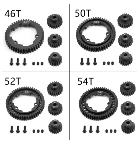 

Стальная 46T 50T 52T 54T зубчатая шестерня с M1 18 20 22T зубчатая шестерня 6447 6449 для 1/5 X-Maxx 1/10 E-Revo 2,0 VXL MAXX Upgrade