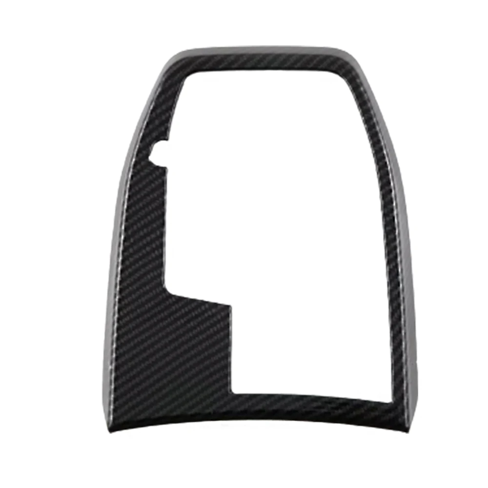 Car Console Gear Shift Panel Frame Trim Cover for BMW X1 2023 ABS Carbon Fiber Grain Black Console Gear Shift Panel Trim Cover