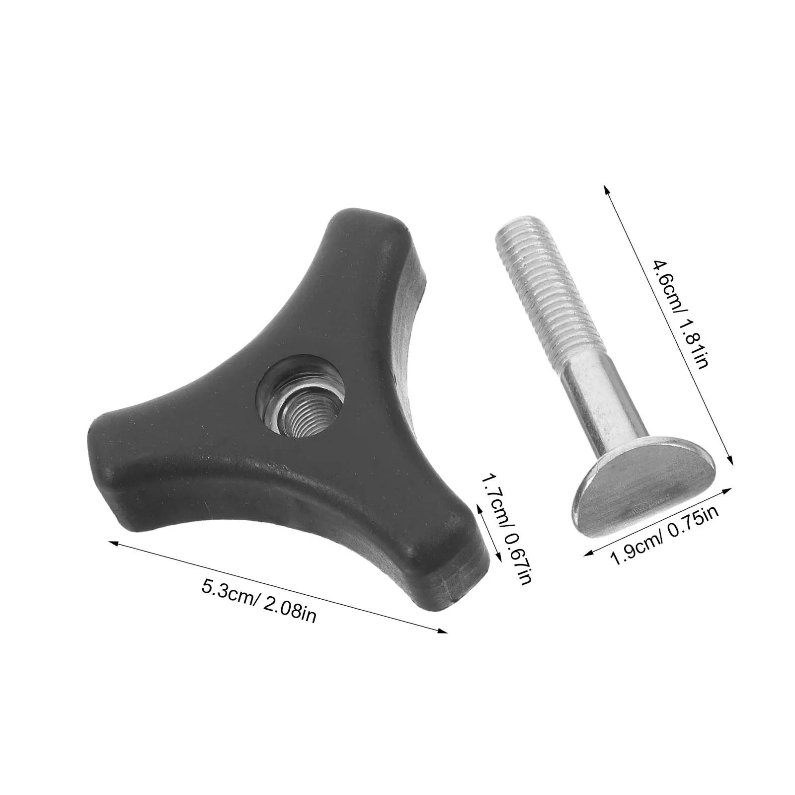 3pcs Triangle Handle Plastic Grip For Lawn Mower Trimmer Replacement Universal Tool Fastening Bolt Comfortable Secure