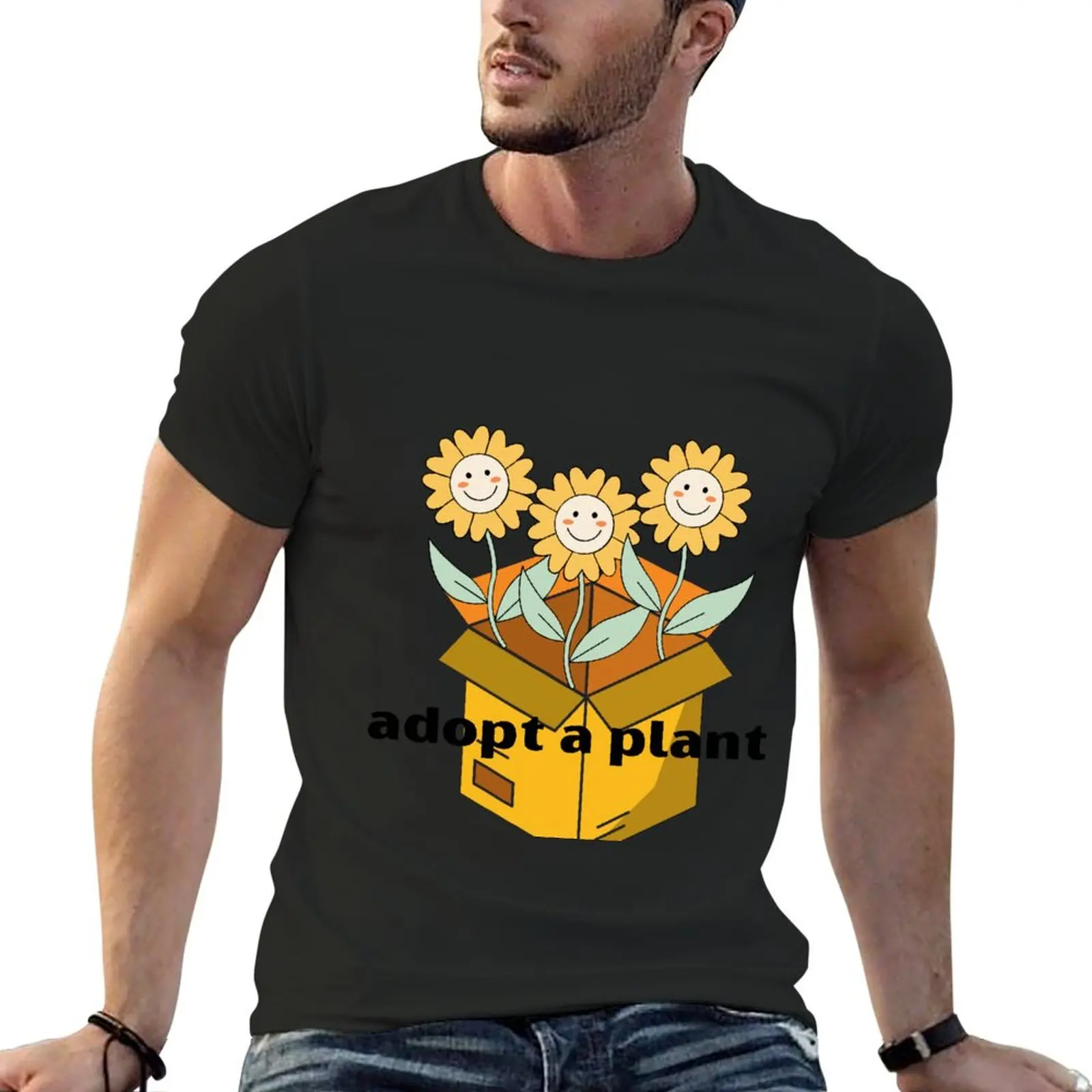 

adopt a plant - funny plant picture T-Shirt Blouse man t shirt rapper graphic tees plain funny t shirts men