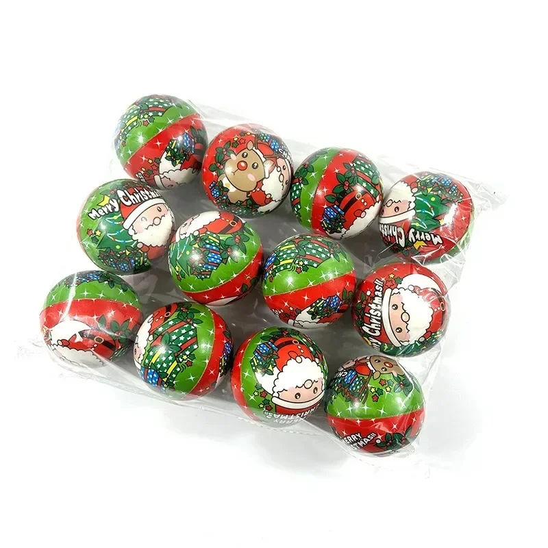 /Weihnachtsmann-Schwammbälle mit 6,3 cm Durchmesser – kreativ, lustig und weich für Weihnachtsdekorationen und Partygeschenke