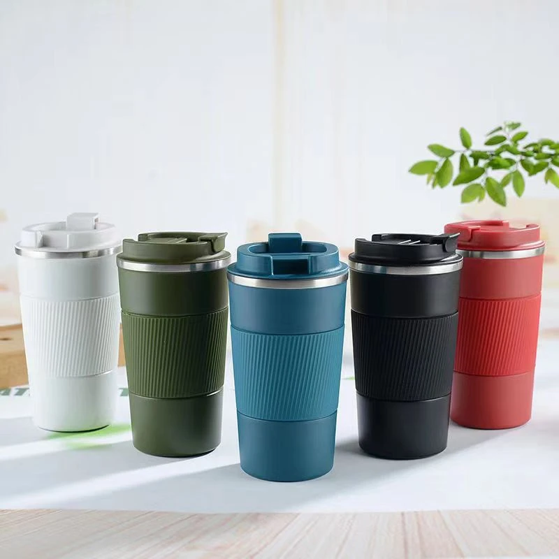 380ml 510ml Stainless Steel Coffee Cup Thermal Mug Non-slip Travel Car Insulated Bottle