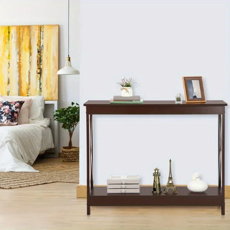 

Console Table, Entryway Table, Narrow Sofa Table with 2-Tier Shelves, Entrance Table for Living Room, Entryway, Hallway, Foyer