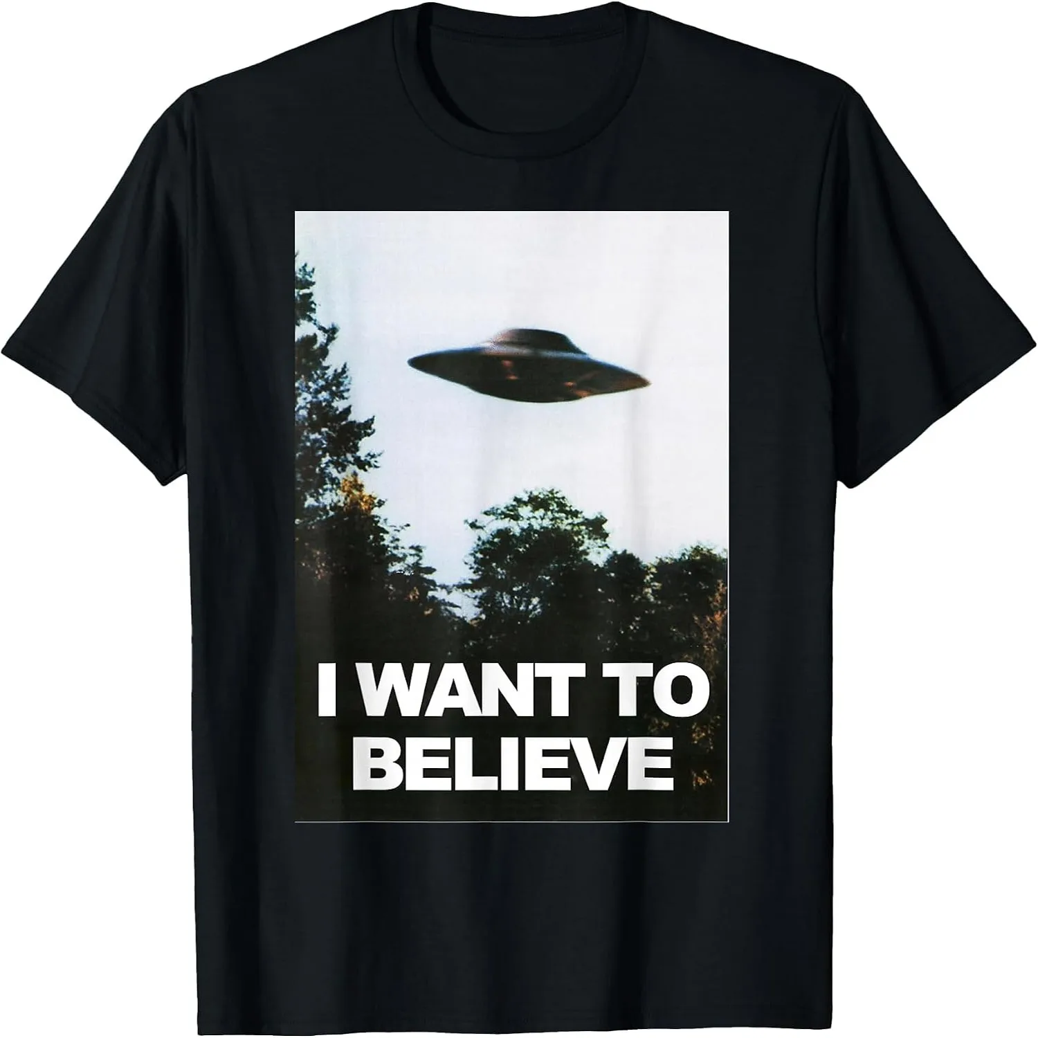 Alien UFO Hunter Shirt I Want to Believe T-Shirt T-Shirt Short sleeve shirt, Retro tee