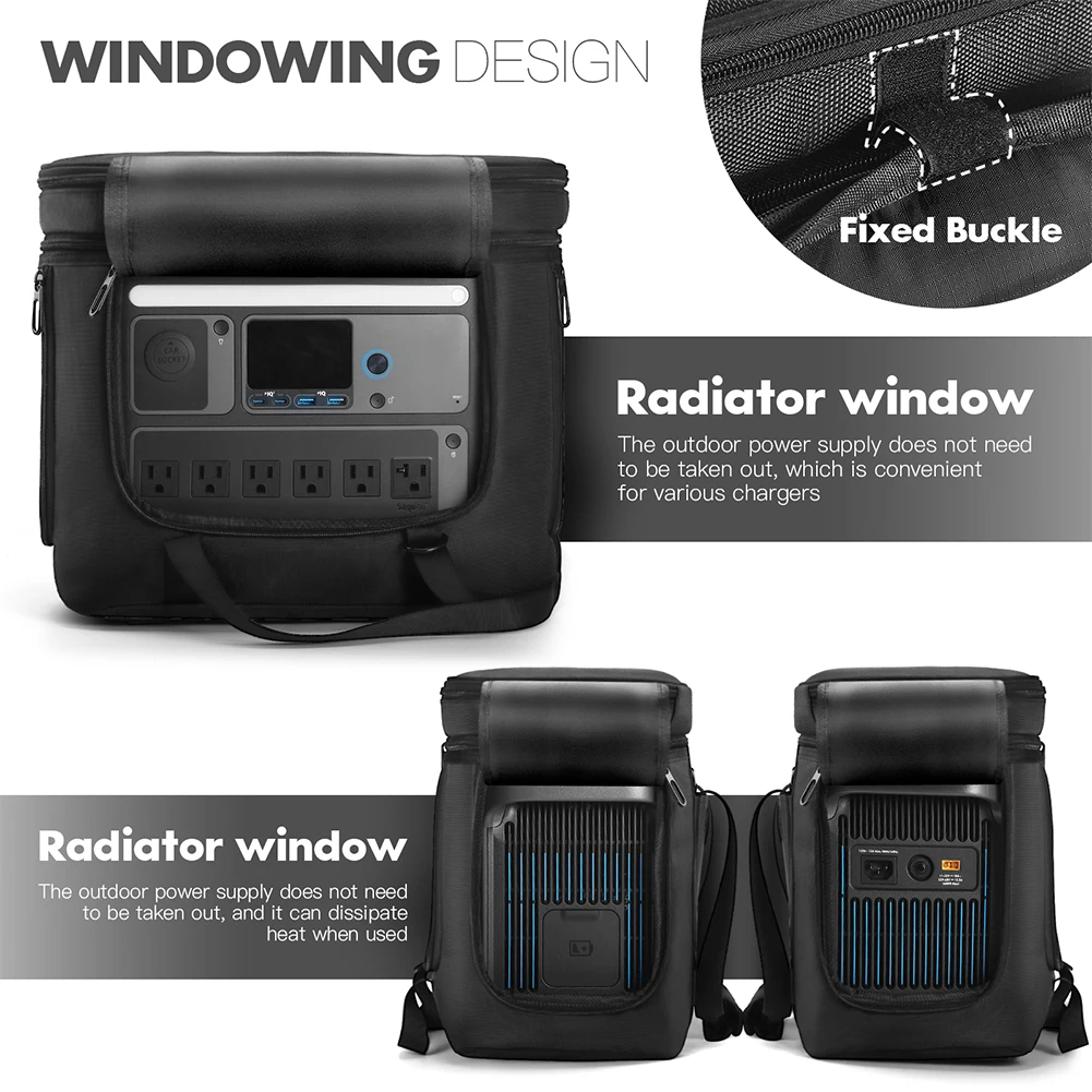 Power Station สําหรับ Anker SOLIX C1000 แบบพกพา Power Station กระเป๋าถือกันน้ํา Anti-DROP กระเป๋าพร้อมสายคล้องและที่จับ