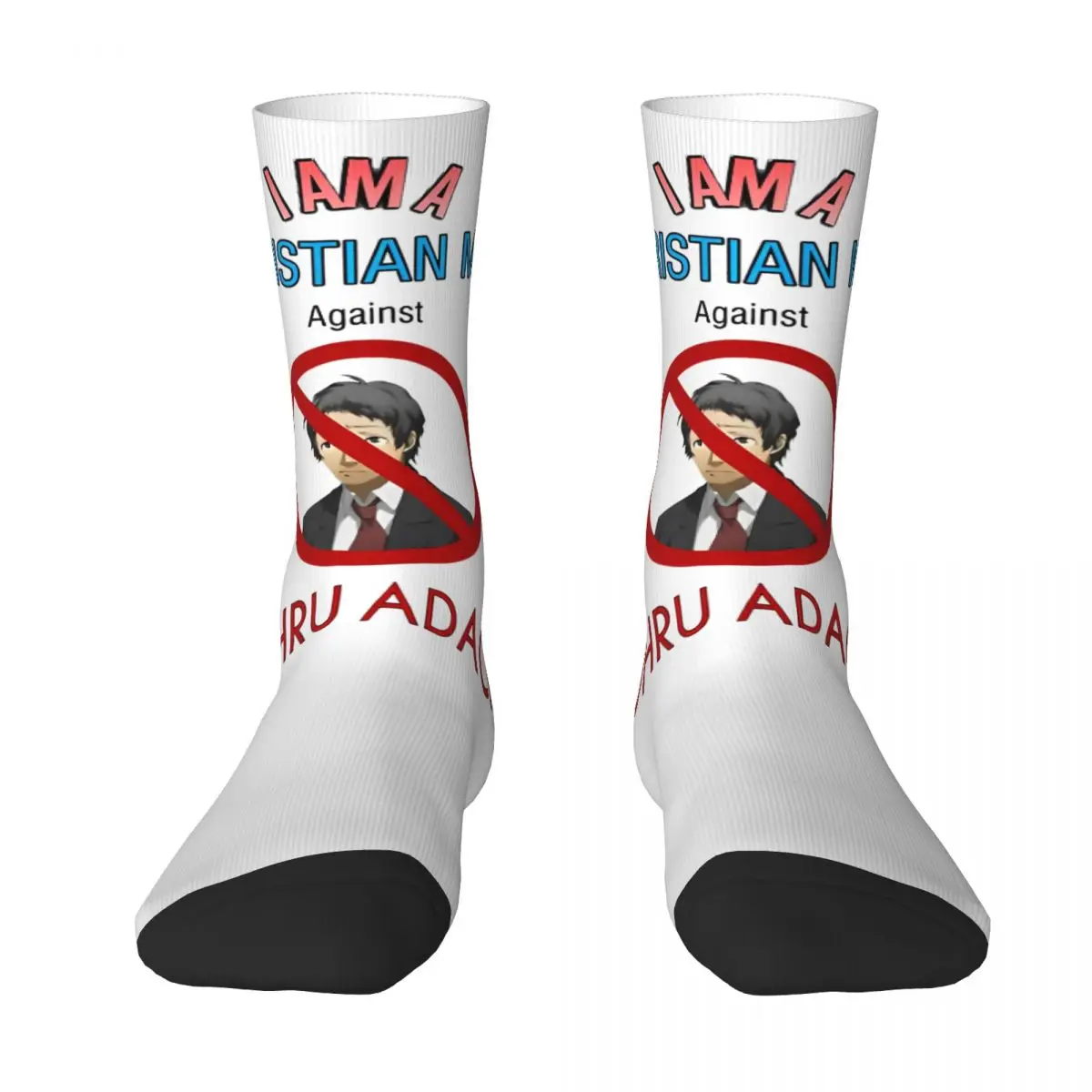 Christian Moms Against Tohru Adachi Socks Autumn Stockings Novelty Men Soft Socks Graphic Outdoor Non Slip Socks