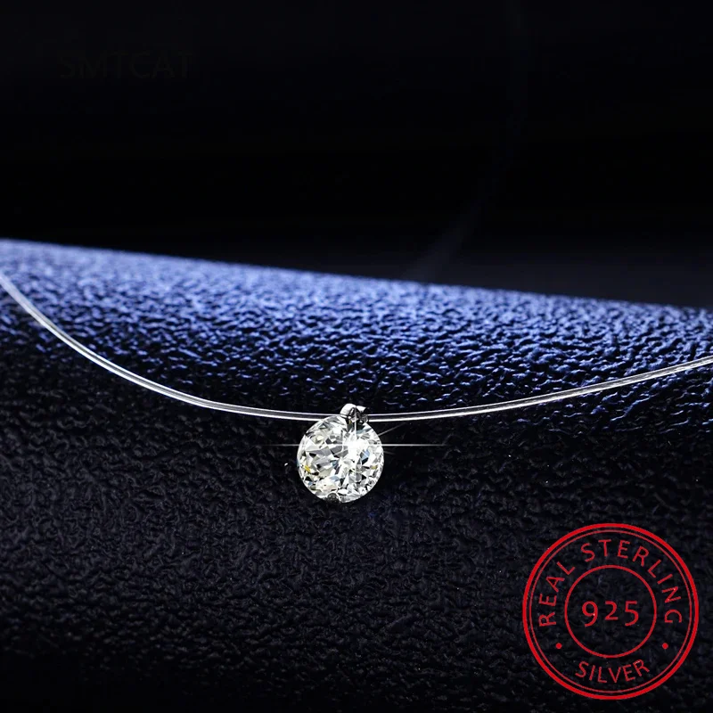 0.5-2CT D Color Certified Moissanite Necklace for Women Sparkling Lab Diamond 100% 925 Sterling Silver Pendants Wholesale