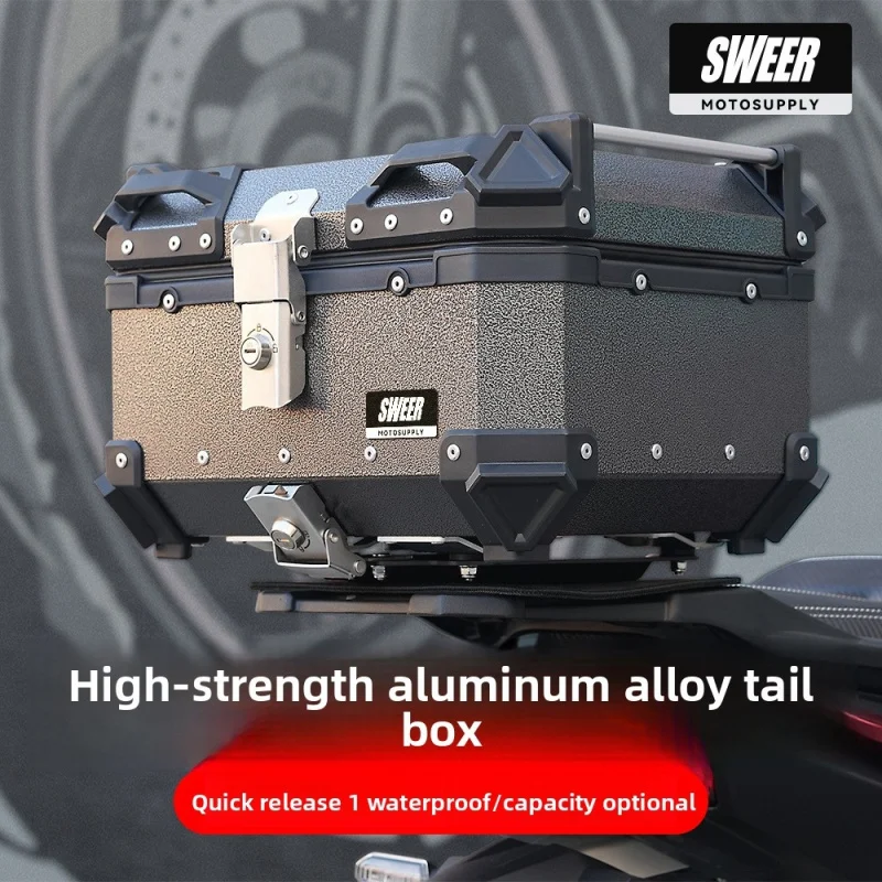 

Aluminum alloy trunk for electric motorcycle25LUniversal Capacity Waterproof Quick-Release Electric Scooter Tail Box