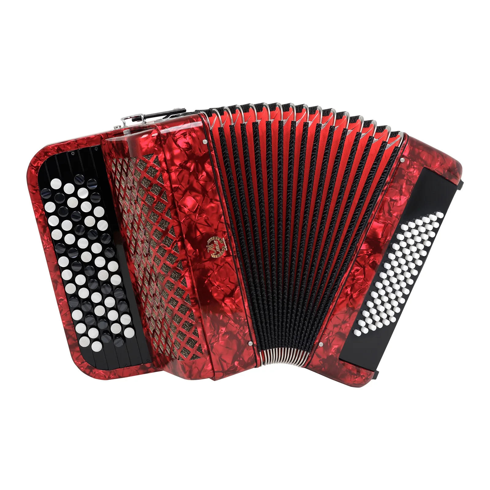 Accordion for Adults 62 Key 72 Bass Diatonic and Chromatic Performance Wood Keyboard Instrument for Beginners
