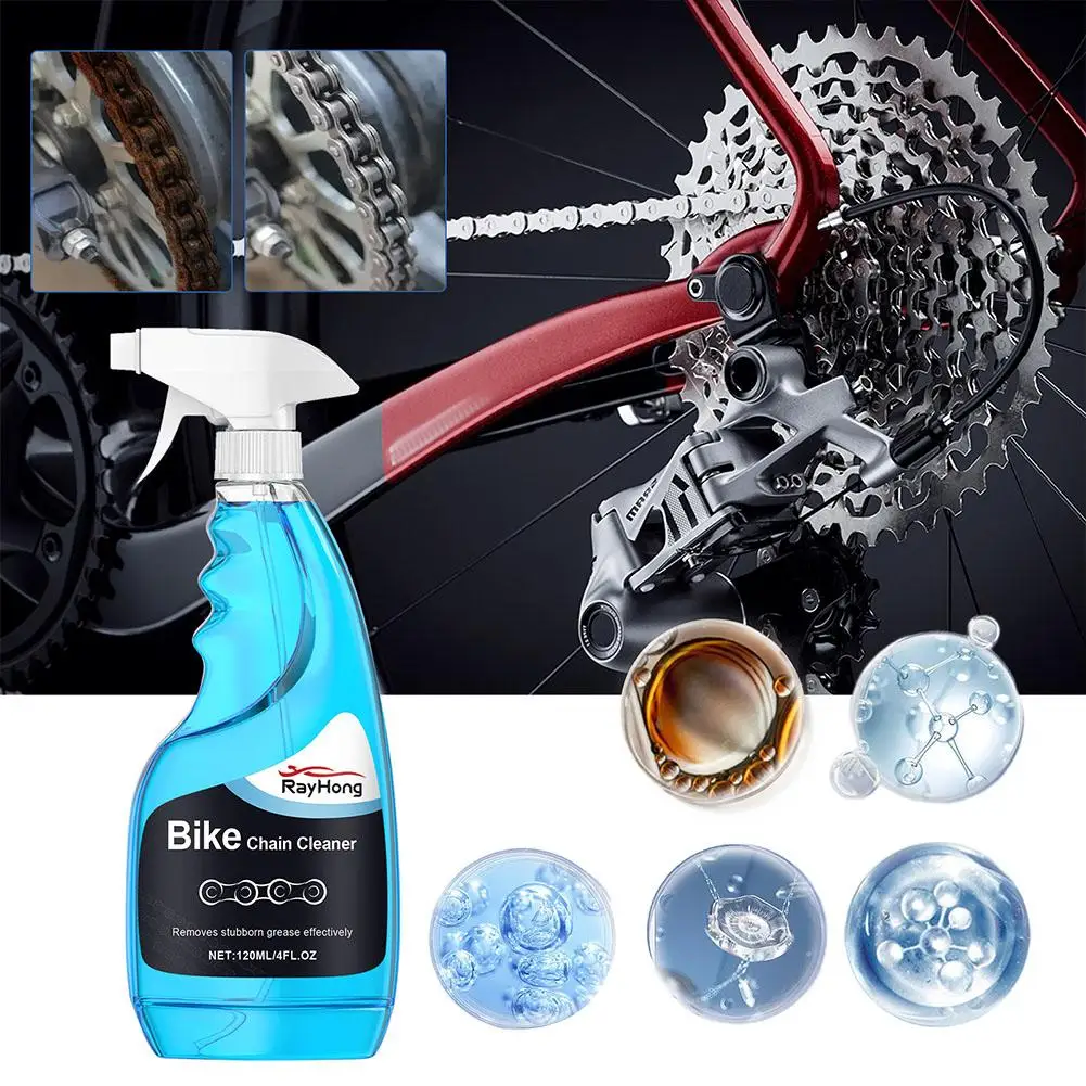 120ML moto bicicletta detergente per catena sgrassante bici attrezzatura da ciclismo manutenzione efficiente Spray per la rimozione della ruggine