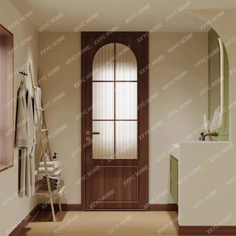 XXToilet door Customized toilet Bathroom glass casement door Balcony aluminum alloy partition door