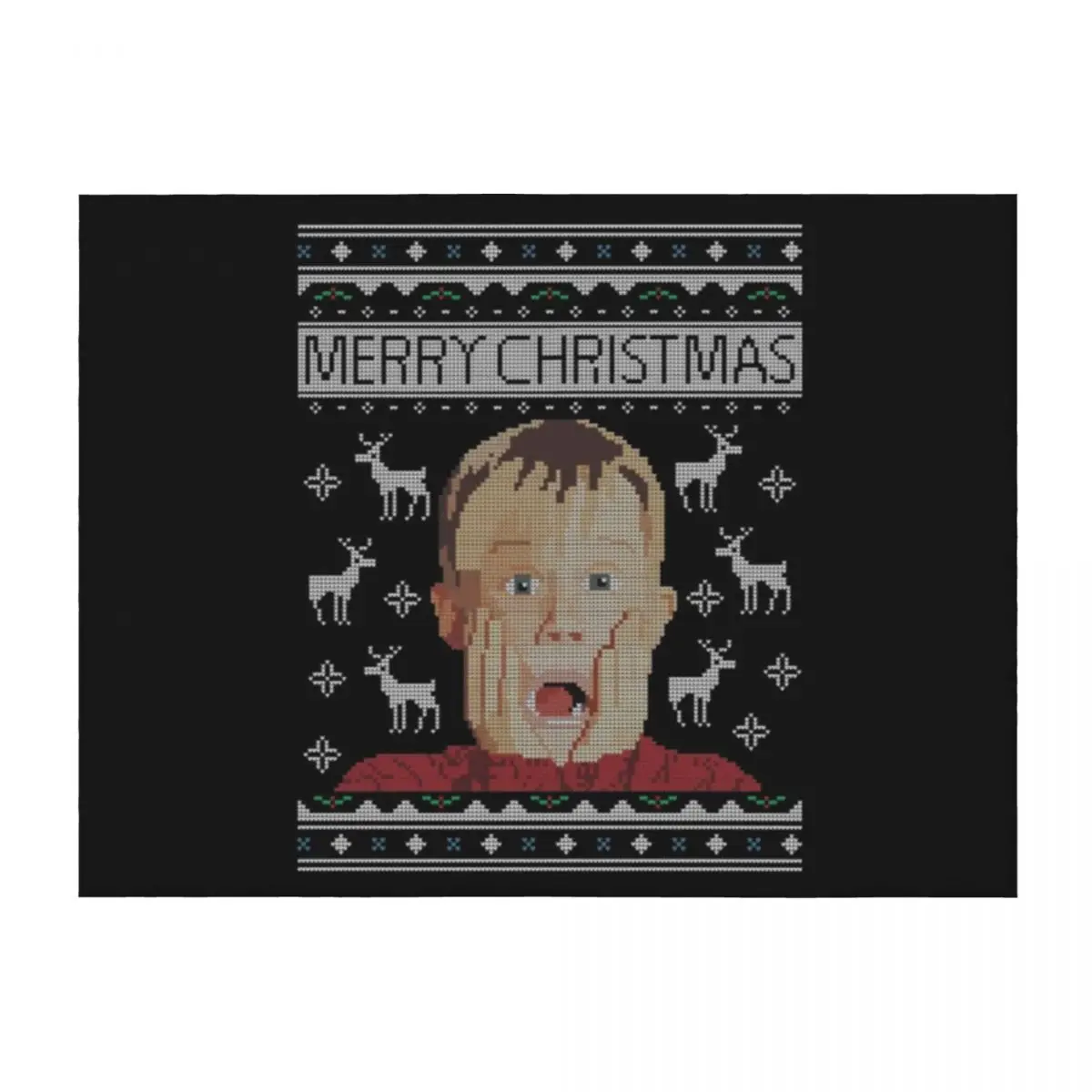 المنزل وحده تي شيرت المنزل وحده كيفن عيد الميلاد متماسكة رمي بطانية مضحك هدية بياضات السرير Vintage بطانيات هدية شخصية #1