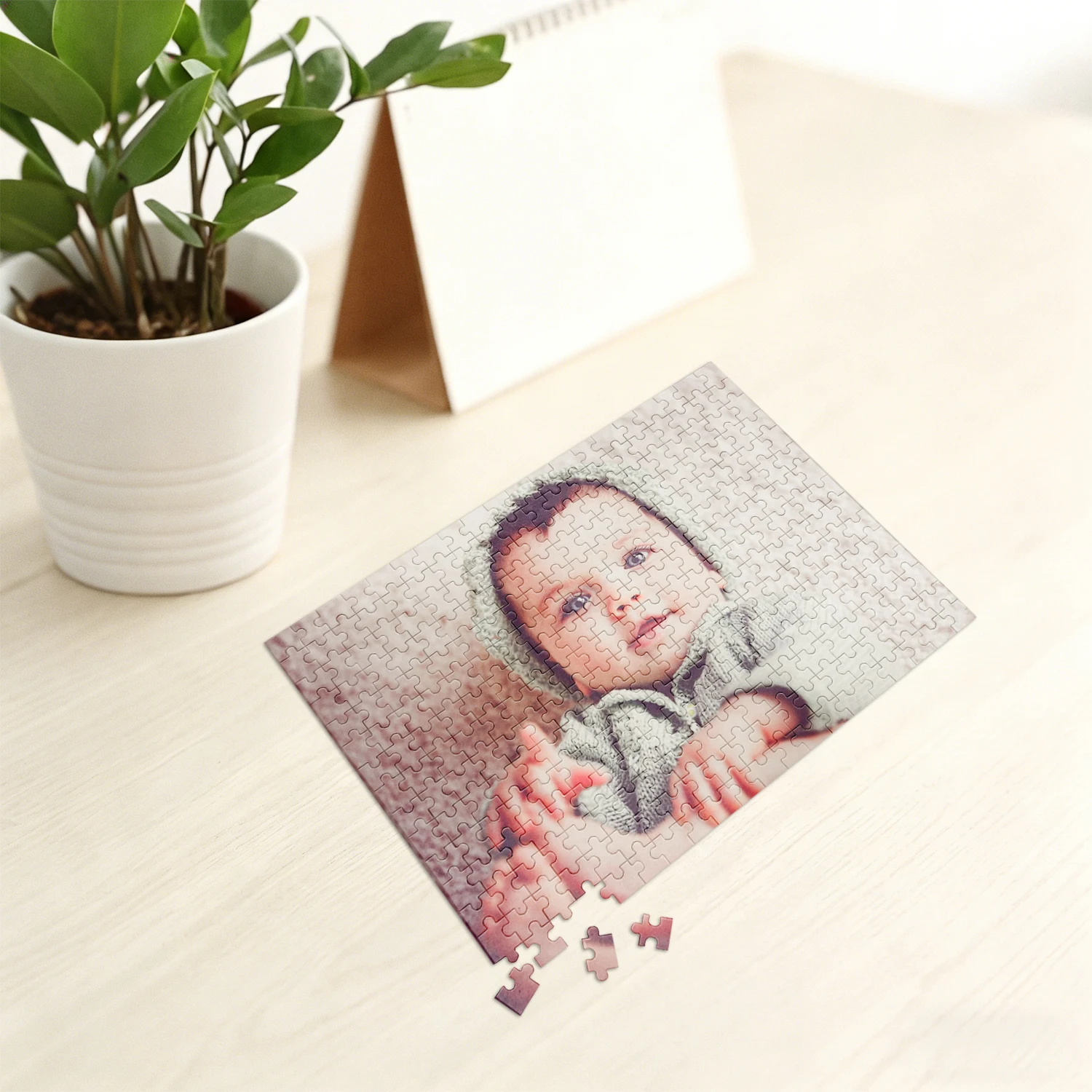 1 قطعة صورة مخصصة ، مع الإطار أو الألغاز فقط ، لغز شخصية على شكل قلب ، بانوراما صورة زوجين ، هدية بانوراما مخصصة للعطلات