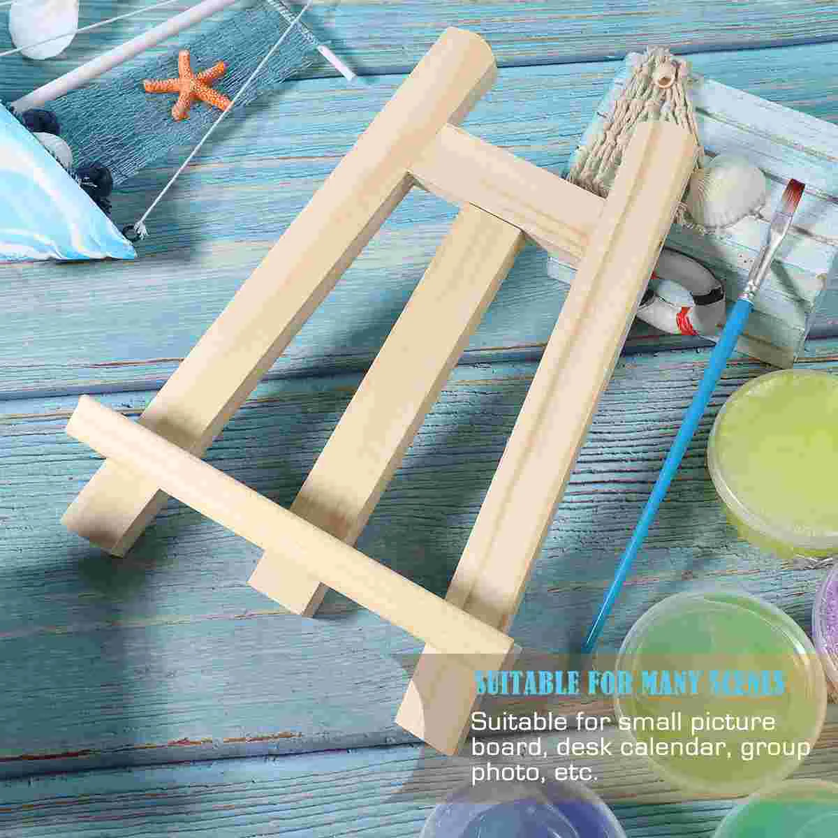 Photo Frame Tabletop Wood Display A-Frame Easel Painting Triangle Canvas Stand Desktop Bracket Wooden Bamboo Child
