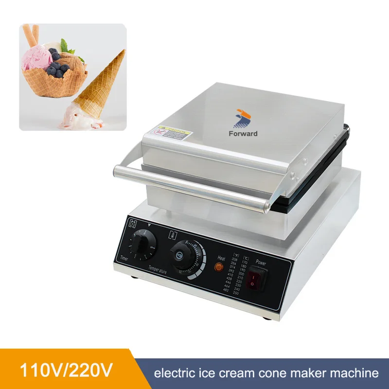 Commercial Electric Dutch Stroopwafel Maker Stainless Steel Waffle Cone Maker Syrup Iron Plate Waffle Maker Snack Cake Oven