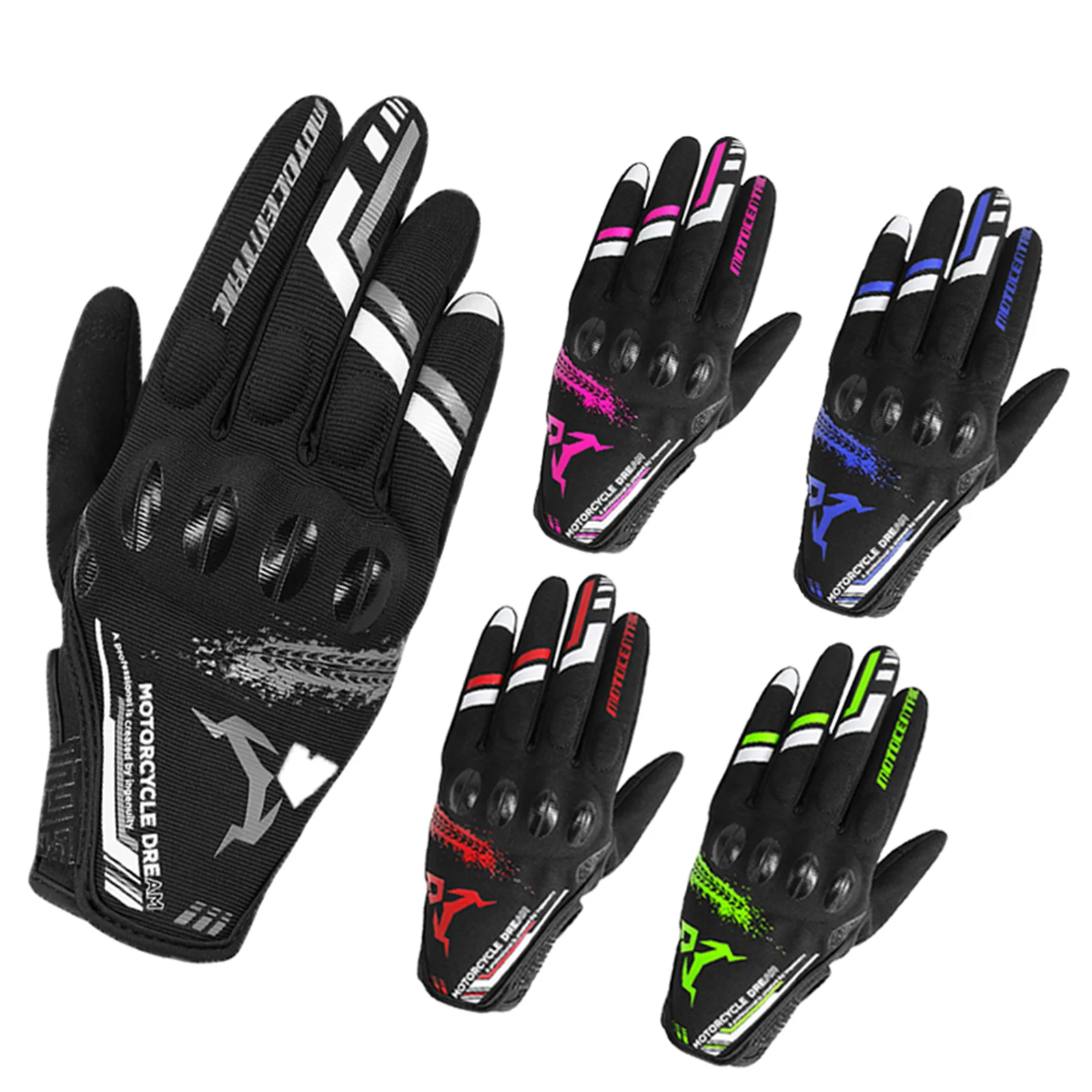 

Pink Red Gray Motorcycle Gloves Summer Breathable Mesh Protective Motorcross Guantes Outdoor Sports Full Finger Riding Equipment