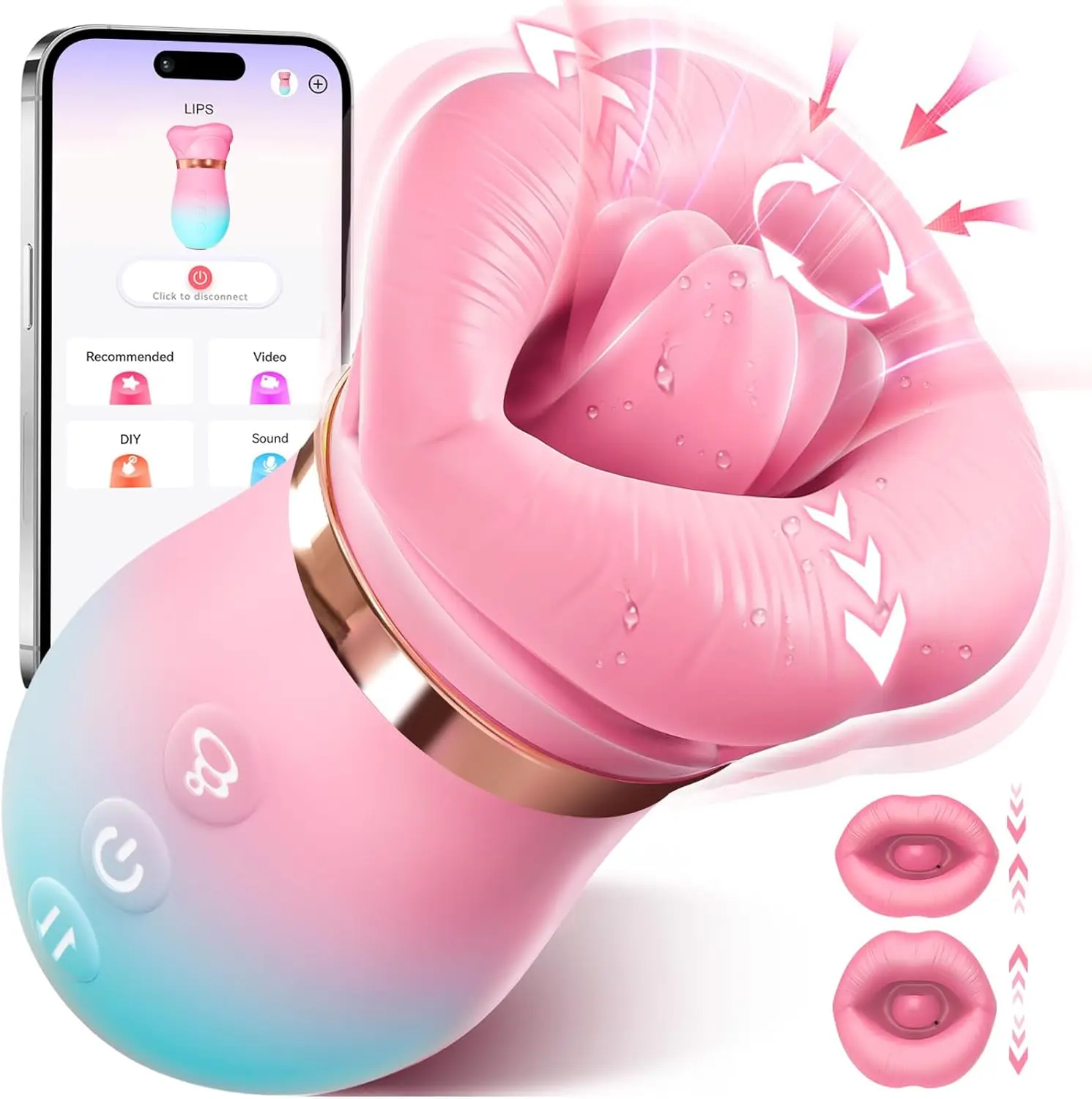 مص الهزاز اللسان لعق مصاصة الإناث عن طريق الفم البظر الحلمة محفز APP التحكم تهتز فراغ الجنس لعب للأزواج