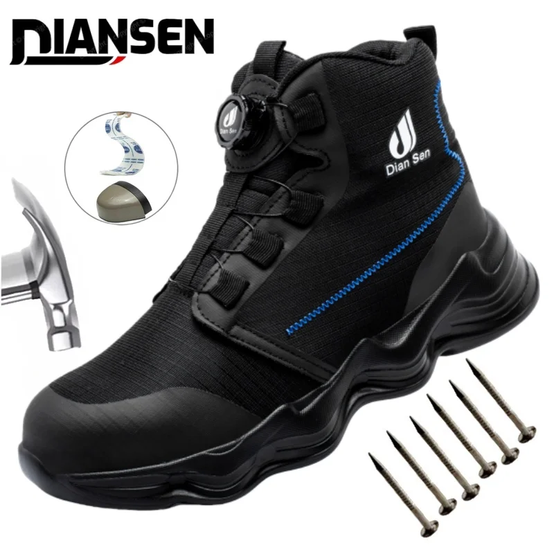 Lightweight Men's Safety Boots, Men's Work Safety Shoes, Puncture Resistant Work Sports Shoes, Men's Anti Slip Work Shoes