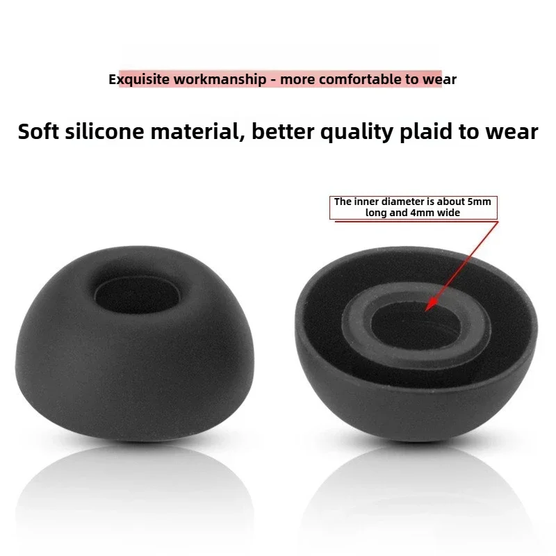 

For Xiaomi Redmi Buds 6 Pro/Buds 5 Pro Earbuds， Premium Silicone Ear Tips S/M/L Sizes， Soft Comfort Replacement Earpads