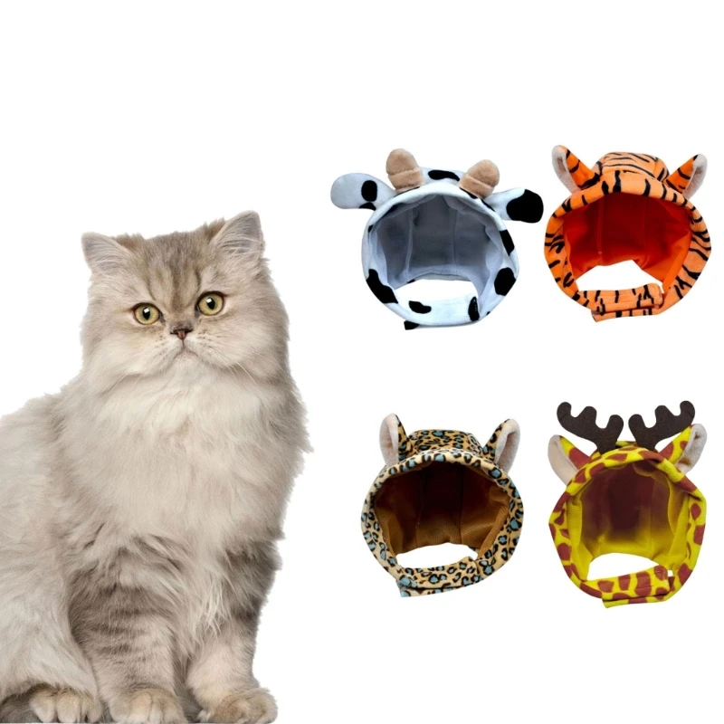 Hat Pet Warm Caps Adjustable Headwear Animal for Cats Puppy Kitten