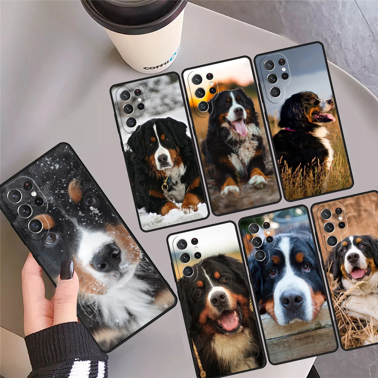 Bernese Mountain Dog Phone Case Cover Coque For Samsung Galaxy S24 Ultra 23 S22 Plus S21 FE S20 S8 S9 S10 Note 10 Pro Note 20