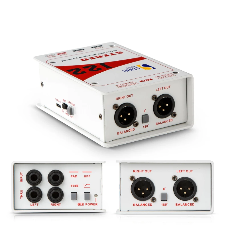 Audio Interface Stereo High Professional With 48 Phantom Power Type-c For Recording Music Studio