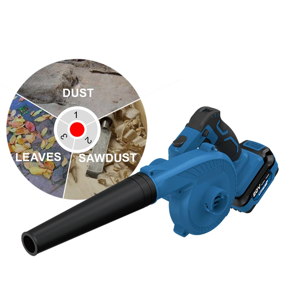 

Jobsite Blower Cordless Lightweight Blower Kit with 20 V 2.0 Ah Lithi-um for Blowing Dust Leaf and Light Duty Workshop Cleaning