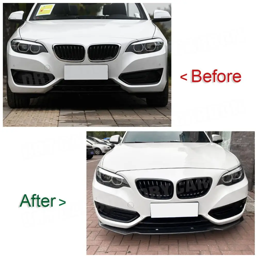 ABS Front Diffuser Lip Spoiler Car Bumper Lip Chin Accessories for BMW 2 Series F22 Base 2014 2015 2016 2017 2018 2019 2020 2021