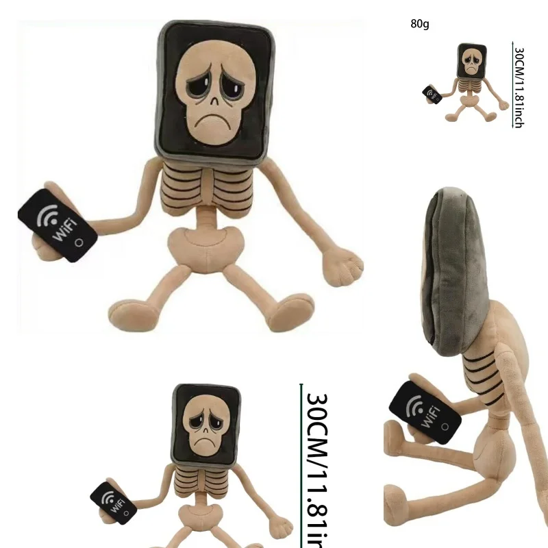 

Brainrot Style Skull Character Plush Toy Soft Stuffed Doll Meme Aesthetic Collectible Gift for Fans Hotspot Pot