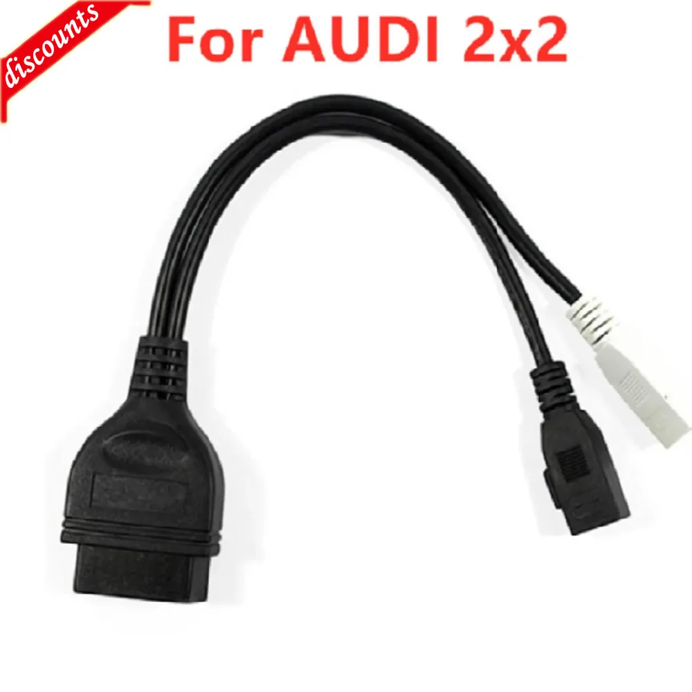 For Audi 2x2 OBD OBD2 2P+2P To 16Pin Connector VAG COM Adapter For Audi 2P+2P To 16Pin Transfer Connector