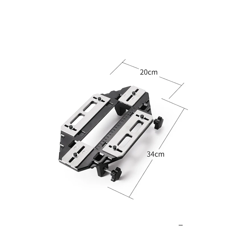 ALLSOME Wooden Door Hinge Hole Opener Installation Lock Wood Furniture Drilling DIY Aluminum Alloy Hinge Locator Slotting Tools