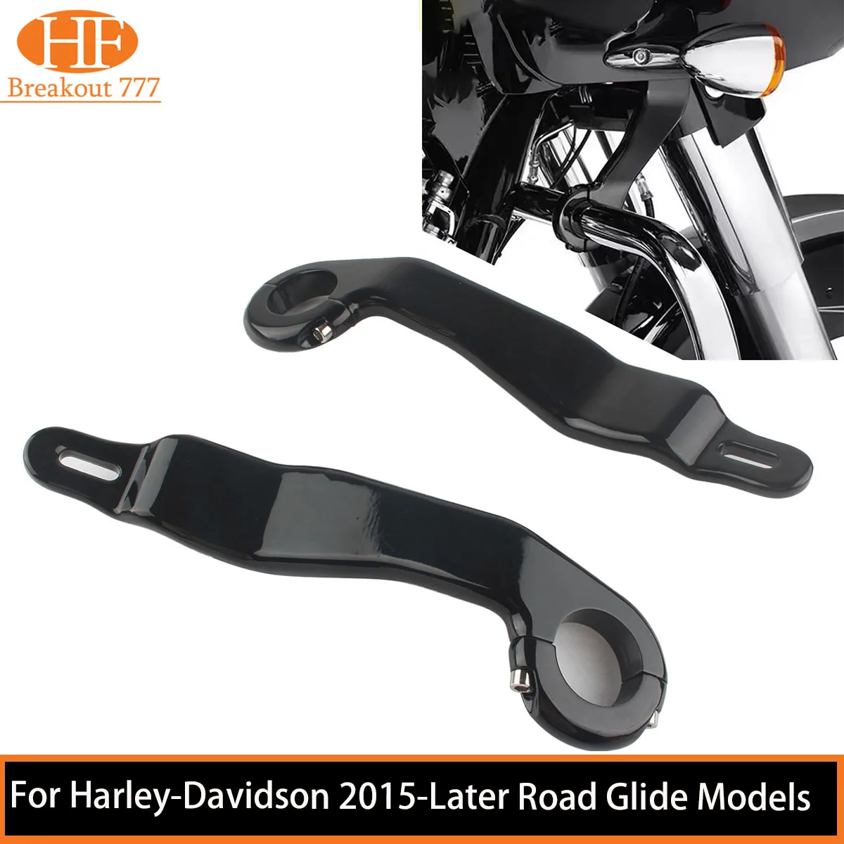 2 Pcs/Set Motorcycle Front Fairing Support Bracket Mount Motorcycle Accessories For Harley-Davidson 2015-Later Road Glide Models