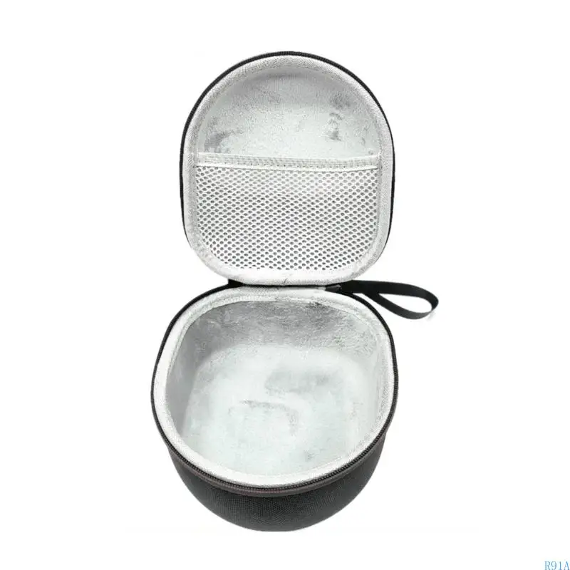R91A Durability EVA Headphone Storage Case with Meshes Pocket for Cables Accessories