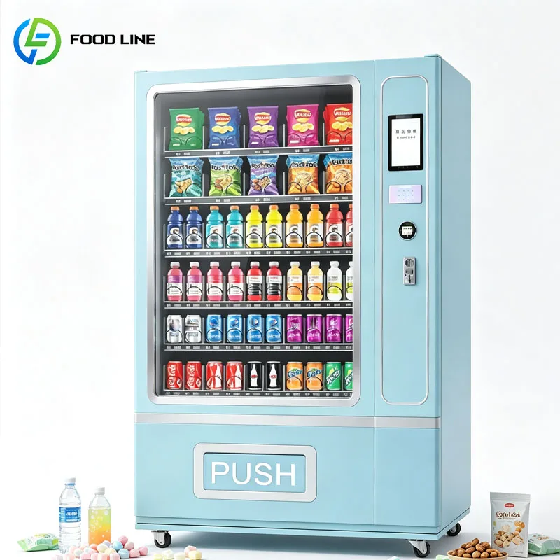 Drink Vending Machine Snack And Drink Vending Machine Smart Combo Self Service Equipment Customized