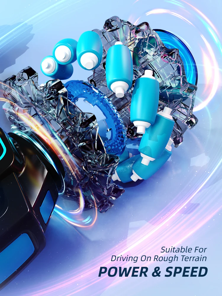 Zdalnie sterowany samochodzik, 360 °   rotacja i deformacja, olśniewający efekt kolorów, odpowiedni do użytku na zewnątrz