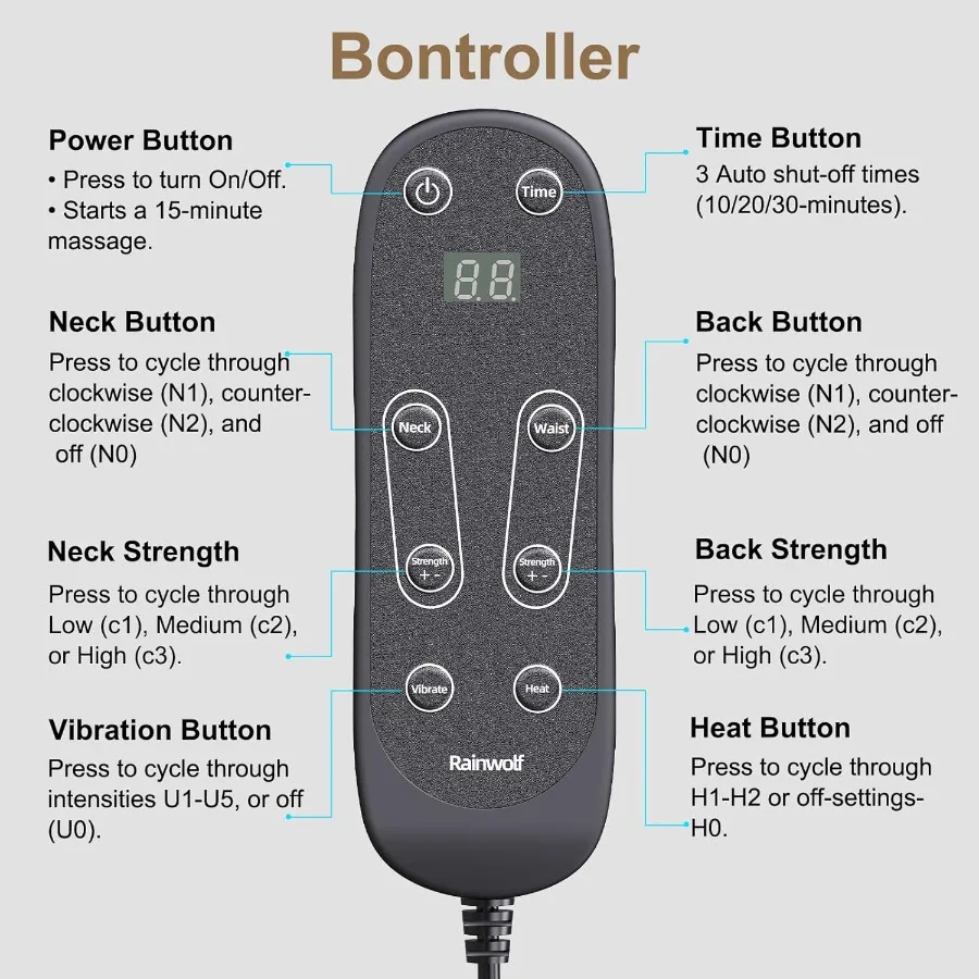 Shiatsu Neck and Back Massage Cushion with Heat - 4D Deep Tissue Kneading Full-Back Massager for Relief Tension Adjustable Inte