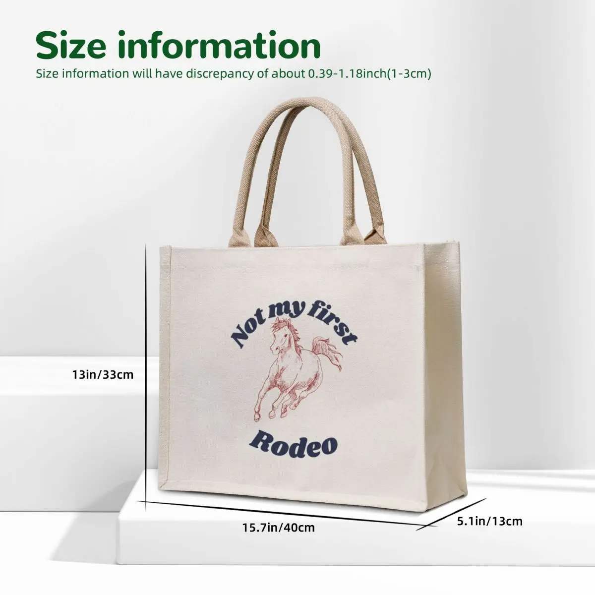 Not My First Rodeo Tote Bag personalized tote Canvas bag for women shoping bag Shopper