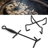 Soporte Plegable para Tapa de Olla Holandesa de Hierro Fundido para Camping, Puede Usarse como Trivet, Elevador y Soporte para Sartenes