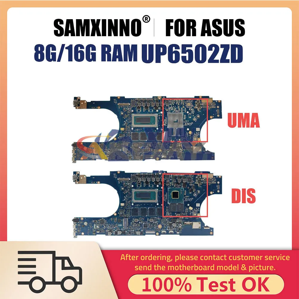 

Notebook Mainboard For ASUS ZenBook Pro 15 Flip UP6502Z UP6502ZD Laptop Motherboard With i5-12500H i7-12700H CPU 8G 16G RAM