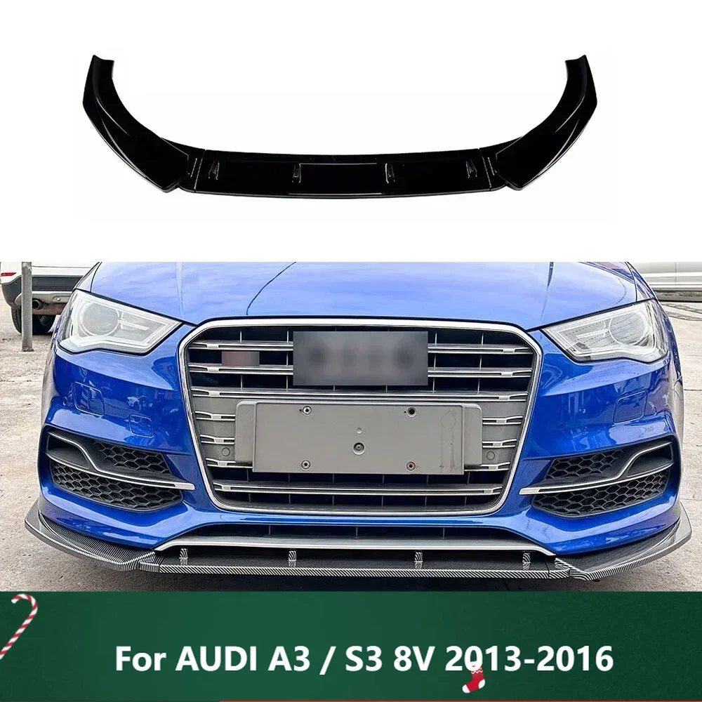 

New！Car Front Bumper Splitter Lip Diffuser Body Kit Spoiler Guard Chin Spoiler Pre-facelift Trim For AUDI A3 / S3 8V 2013-2016