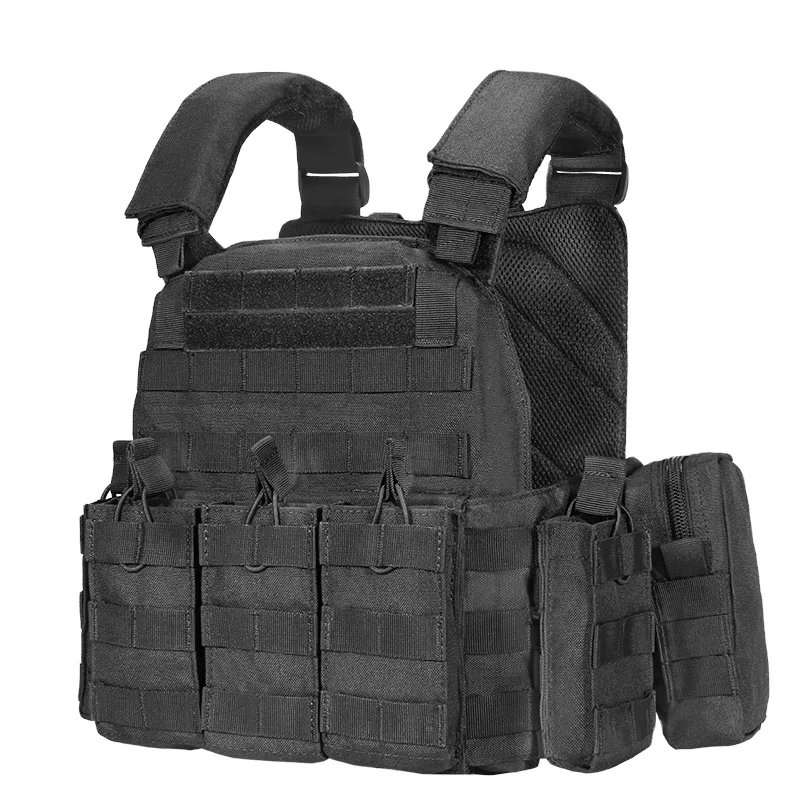 Chaleco Tactico Outdoor Tactical Gear Plate Carrier Stab Proof Jacket Hunting Training Hiking Men Black Tactical Vest