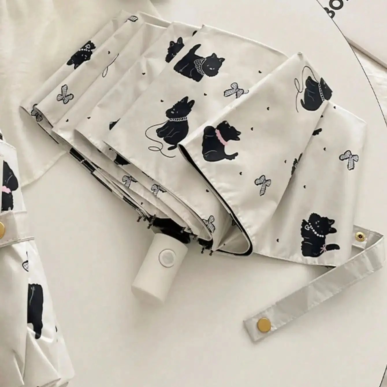 

1PC automatic high-value cat sunscreen umbrella with UV protection and foldable umbrella for both rain and light, compact windpr